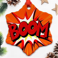 Boom Sale Orange Snowflake Ornament (two Sides) by Mariart