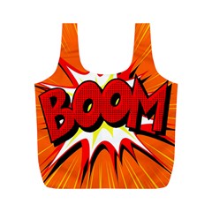 Boom Sale Orange Full Print Recycle Bags (m)  by Mariart