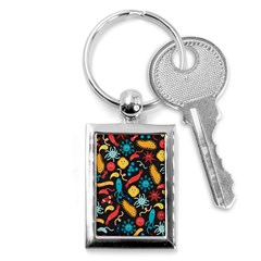 Worm Insect Bacteria Monster Key Chains (rectangle) 