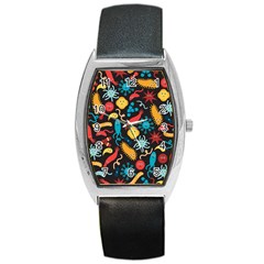 Worm Insect Bacteria Monster Barrel Style Metal Watch