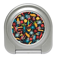 Worm Insect Bacteria Monster Travel Alarm Clocks by Mariart