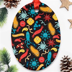 Worm Insect Bacteria Monster Oval Ornament (two Sides) by Mariart