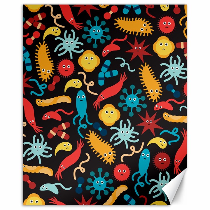 Worm Insect Bacteria Monster Canvas 16  x 20  