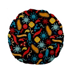 Worm Insect Bacteria Monster Standard 15  Premium Flano Round Cushions by Mariart