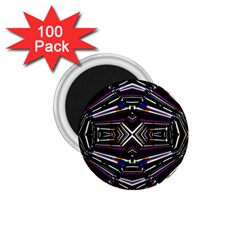 Dark Ethnic Sharp Bold Pattern 1 75  Magnets (100 Pack) 