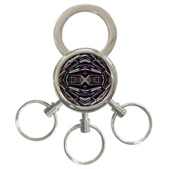 Dark Ethnic Sharp Bold Pattern 3-ring Key Chains by dflcprints