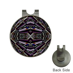 Dark Ethnic Sharp Bold Pattern Hat Clips With Golf Markers by dflcprints