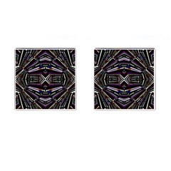 Dark Ethnic Sharp Bold Pattern Cufflinks (square) by dflcprints