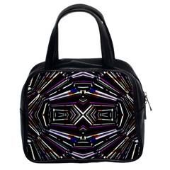 Dark Ethnic Sharp Bold Pattern Classic Handbags (2 Sides) by dflcprints