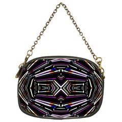 Dark Ethnic Sharp Bold Pattern Chain Purses (one Side)  by dflcprints