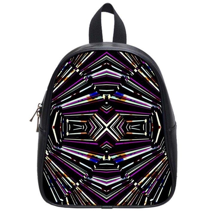 Dark Ethnic Sharp Bold Pattern School Bags (Small) 