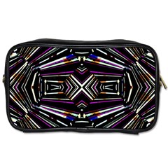 Dark Ethnic Sharp Bold Pattern Toiletries Bags by dflcprints