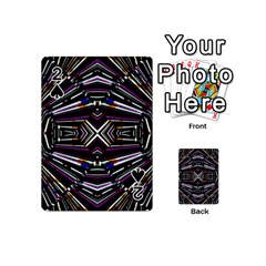 Dark Ethnic Sharp Bold Pattern Playing Cards 54 (mini)  by dflcprints