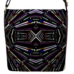 Dark Ethnic Sharp Bold Pattern Flap Messenger Bag (s) by dflcprints