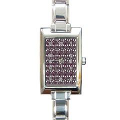 Circles Dots Background Texture Rectangle Italian Charm Watch