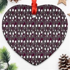 Circles Dots Background Texture Heart Ornament (two Sides) by Mariart