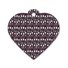 Circles Dots Background Texture Dog Tag Heart (two Sides)