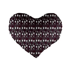 Circles Dots Background Texture Standard 16  Premium Heart Shape Cushions by Mariart