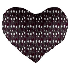 Circles Dots Background Texture Large 19  Premium Flano Heart Shape Cushions