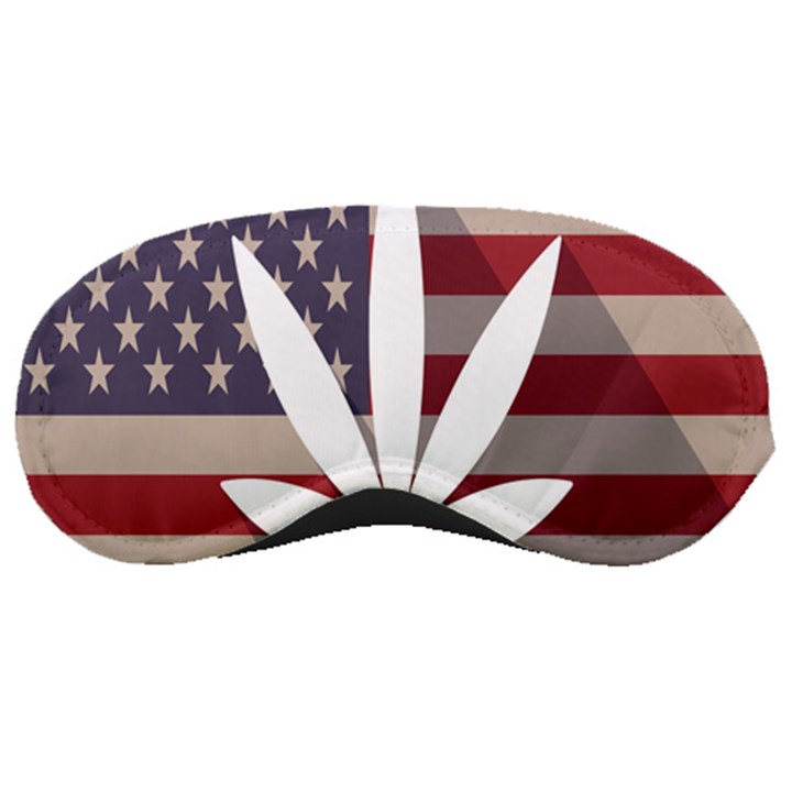 Flag American Star Blue Line White Red Marijuana Leaf Sleeping Masks