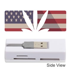 Flag American Star Blue Line White Red Marijuana Leaf Memory Card Reader (stick)  by Mariart