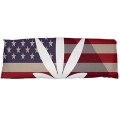 Flag American Star Blue Line White Red Marijuana Leaf Body Pillow Case (dakimakura)