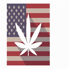 Flag American Star Blue Line White Red Marijuana Leaf Small Garden Flag (two Sides)