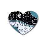 Decoboom Custom Pickguard Engraved Eames Dots Heart Coaster (4 pack)  Front