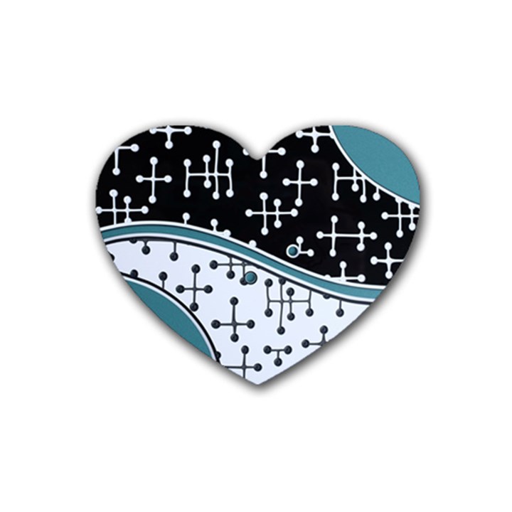 Decoboom Custom Pickguard Engraved Eames Dots Heart Coaster (4 pack) 