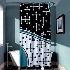 Decoboom Custom Pickguard Engraved Eames Dots Shower Curtain 36  X 72  (stall)  by Mariart