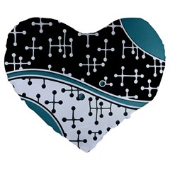 Decoboom Custom Pickguard Engraved Eames Dots Large 19  Premium Flano Heart Shape Cushions by Mariart