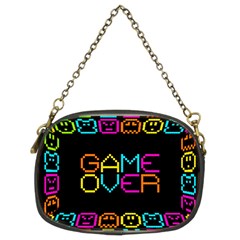 Game Face Mask Sign Chain Purses (two Sides)  by Mariart