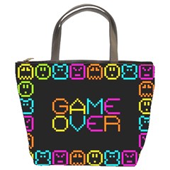 Game Face Mask Sign Bucket Bags by Mariart