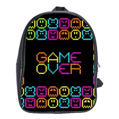 Game Face Mask Sign School Bags(large)  by Mariart