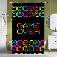 Game Face Mask Sign Shower Curtain 48  X 72  (small)  by Mariart