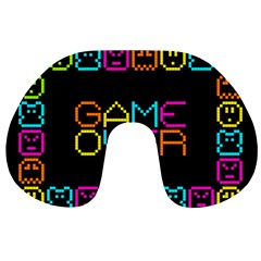 Game Face Mask Sign Travel Neck Pillows by Mariart