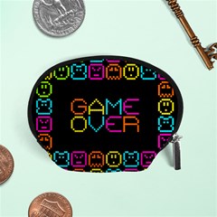 Game Face Mask Sign Accessory Pouches (small)  by Mariart