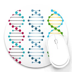 Genetic Dna Blood Flow Cells Round Mousepads by Mariart