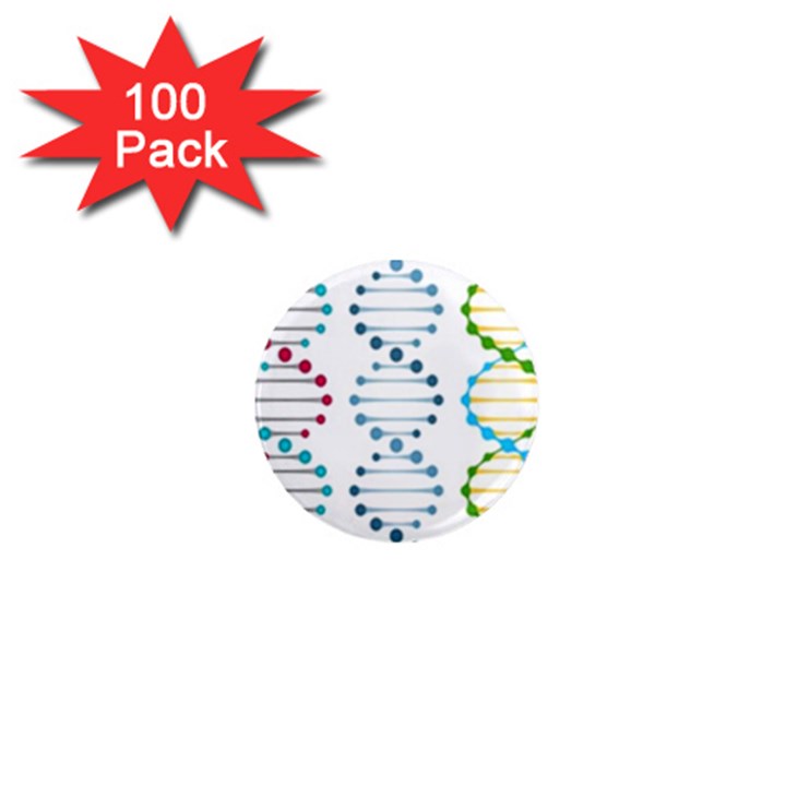 Genetic Dna Blood Flow Cells 1  Mini Magnets (100 pack) 