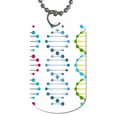 Genetic Dna Blood Flow Cells Dog Tag (one Side) by Mariart