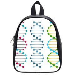 Genetic Dna Blood Flow Cells School Bags (small)  by Mariart