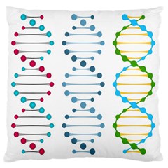 Genetic Dna Blood Flow Cells Large Cushion Case (one Side) by Mariart