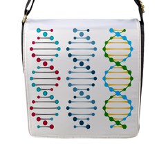 Genetic Dna Blood Flow Cells Flap Messenger Bag (l)  by Mariart