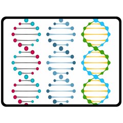 Genetic Dna Blood Flow Cells Double Sided Fleece Blanket (large)  by Mariart