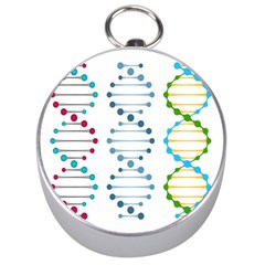 Genetic Dna Blood Flow Cells Silver Compasses by Mariart