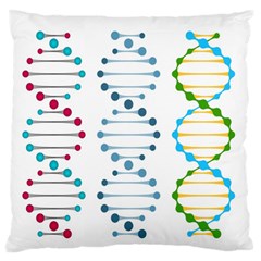 Genetic Dna Blood Flow Cells Large Flano Cushion Case (one Side) by Mariart