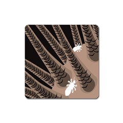 Head Lice Killer Hair Square Magnet by Mariart