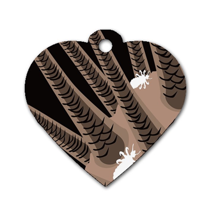 Head Lice Killer Hair Dog Tag Heart (Two Sides)