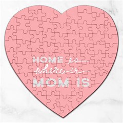 Home Love Mom Sexy Pink Jigsaw Puzzle (heart) by Mariart