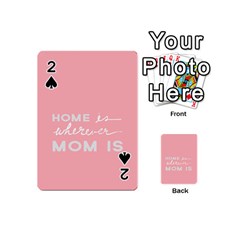 Home Love Mom Sexy Pink Playing Cards 54 (mini)  by Mariart